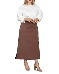 Snap Detail Cargo Skirt
