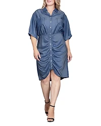 Plus Denim Shirt Dress
