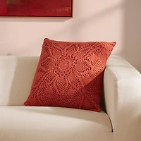 Roselli Trading Olivia Crocheted Decorative Pillow, 20 x 20