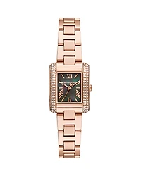 Michael Kors Emery Three Hand Rose Gold Tone Stainless Steel Watch, 23mm x 29mm