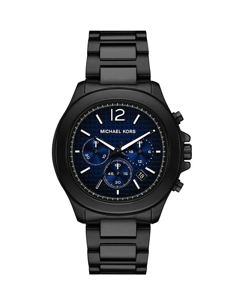 Michael Kors Sage Chronograph Black Stainless Steel Watch, 42mm