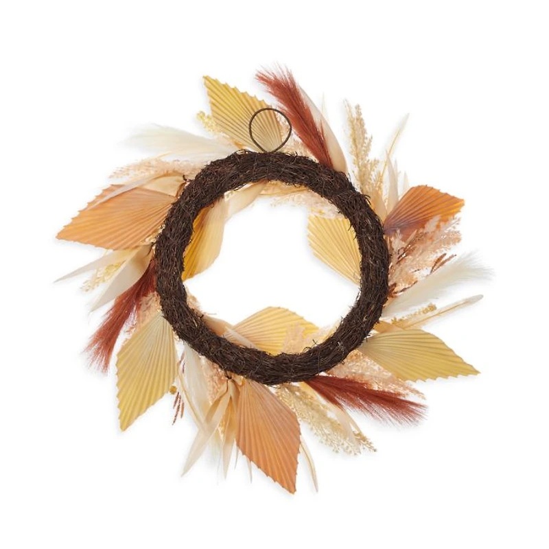 Pampas and Palm 24" Wreath