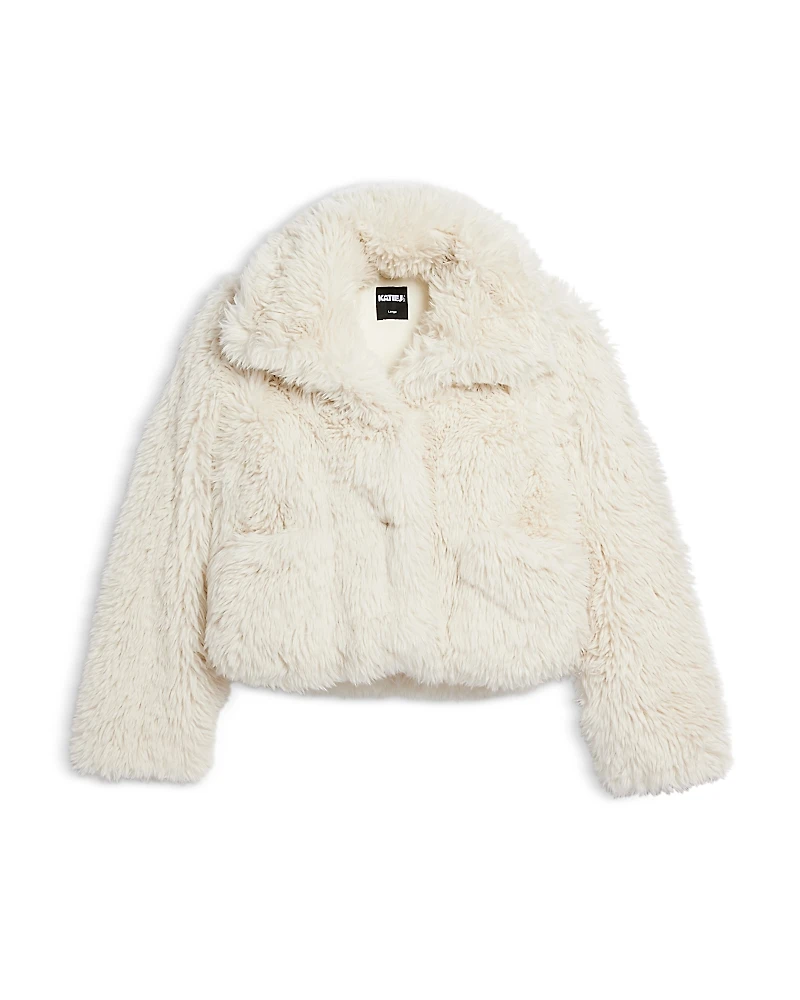 KatieJnyc Girls' Faux Fur Elise Jacket - Big Kid