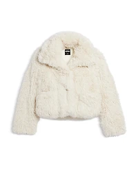 KatieJnyc Girls' Faux Fur Elise Jacket - Big Kid