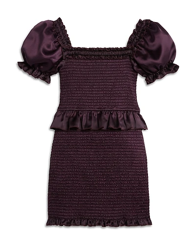 KatieJnyc Girls' Rayne Puff Sleeve Smocked Dress - Big Kid