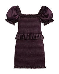 KatieJnyc Girls' Rayne Puff Sleeve Smocked Dress - Big Kid