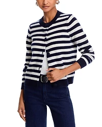 Striped Crewneck Cardigan - Exclusive