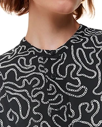 Chain Print Flippy Dress