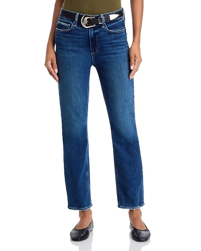 Cindy High Rise Ankle Straight Jeans