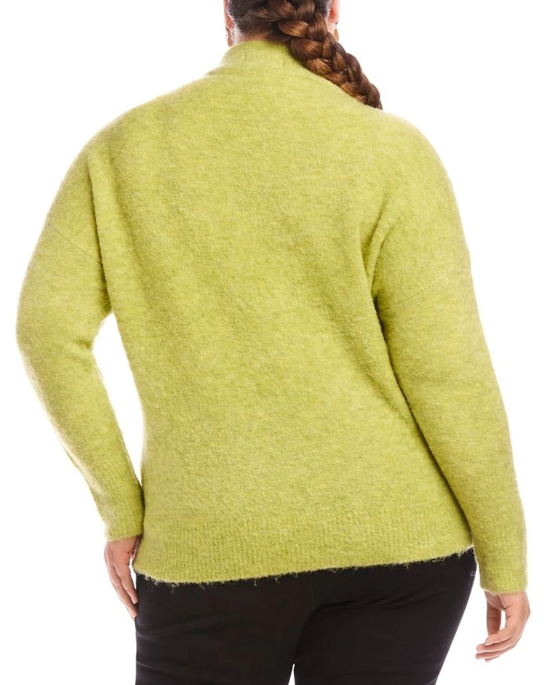 Plus Turtleneck Bouclé Sweater