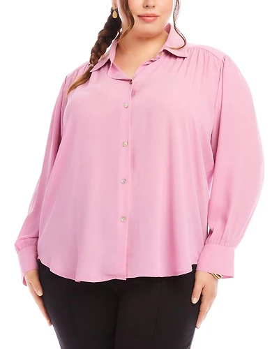 Plus Dropped Shoulder Blouse