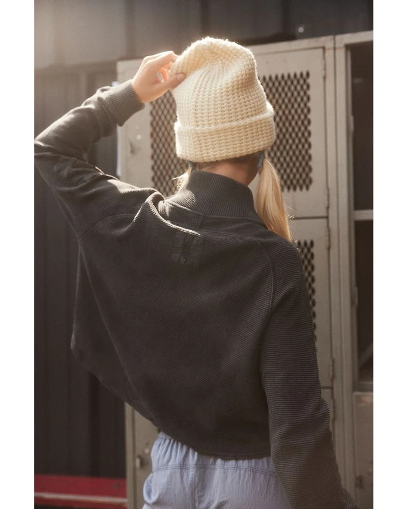 Henley Style Oversized Long Sleeve Tee