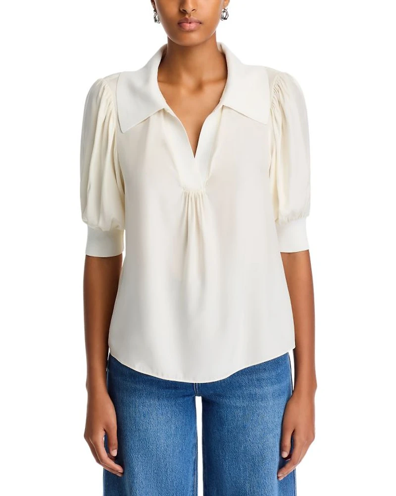 Weldon Collared Silk Blouse