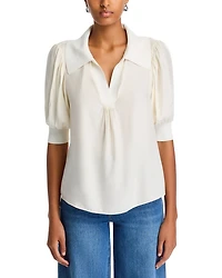 Weldon Collared Silk Blouse