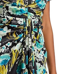 Tossed Floral Walker Dress