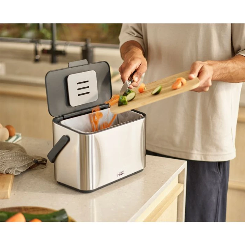 Collect 4 Liter Stainless Steel Food Waste Compost Caddy