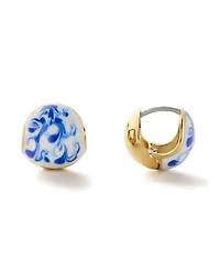 Statement Earrings - Mini Abby Marble Blue
