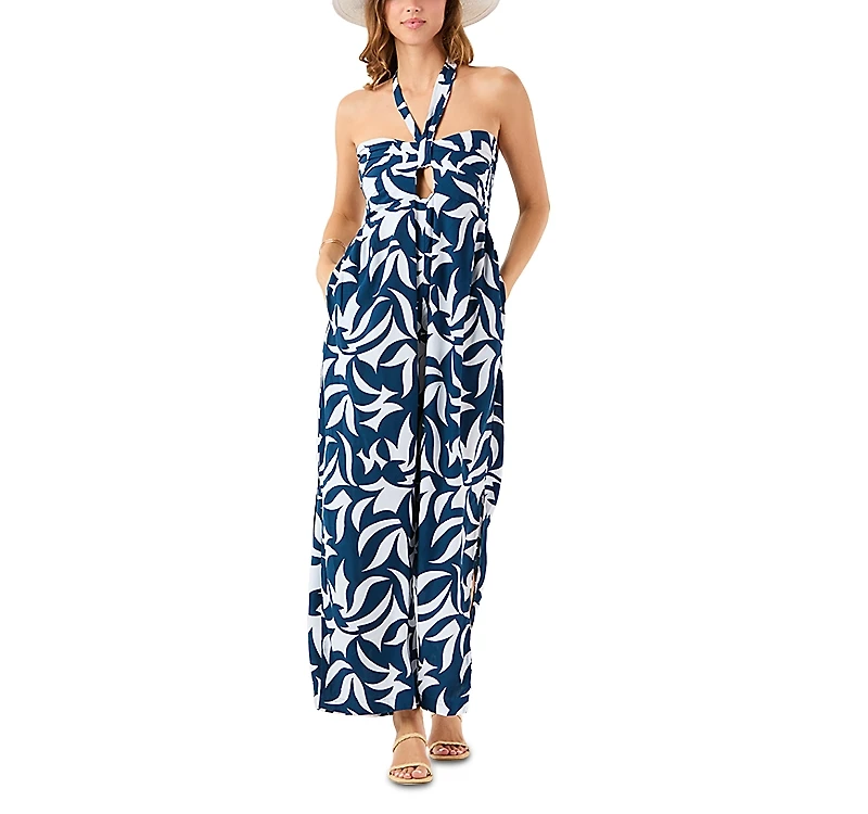 Tiare Hawaii Liv Halter Cut Out Slim Fit Jumpsuit