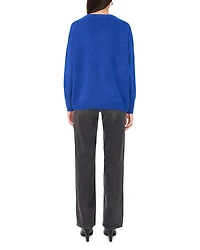 Drop Shoulder Henley Neck Sweater