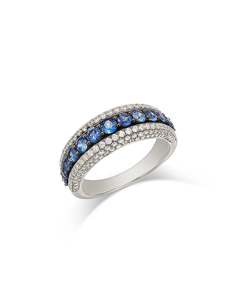 Bloomingdale's Fine Collection Sapphire & Diamond Multi Row Ring