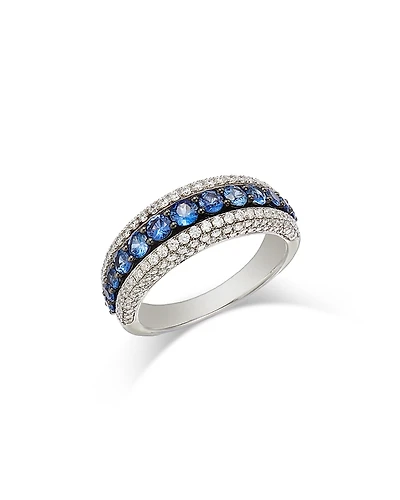 Bloomingdale's Fine Collection Sapphire & Diamond Multi Row Ring