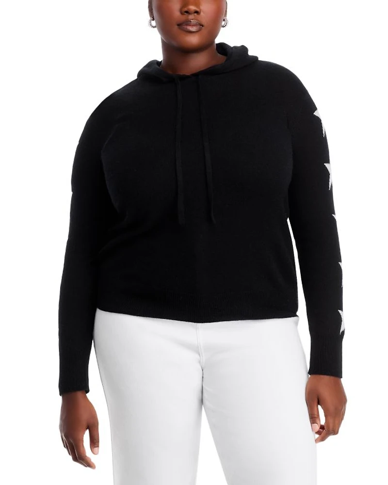 Cashmere Star Sleeve Hoodie Sweater - Exclusive