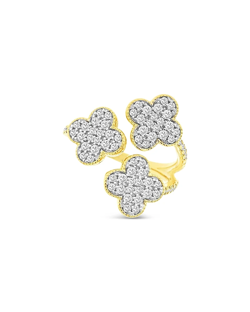 Bloomingdale's Fine Collection Diamond Triple Clover Ring