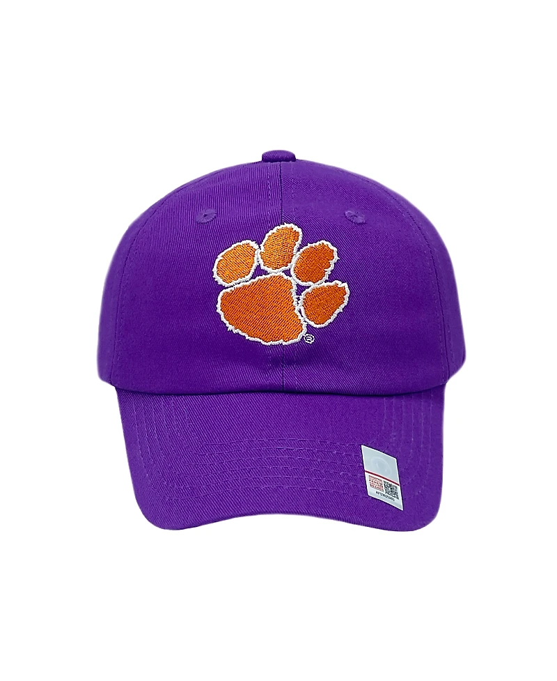Bits & Bows Unisex Officially Licensed Clemson Baseball Hat - Baby, Little Kid, Big Kid