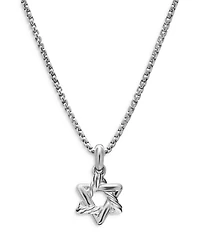 Star of David Pendant Necklace in Sterling Silver, 9.6mm
