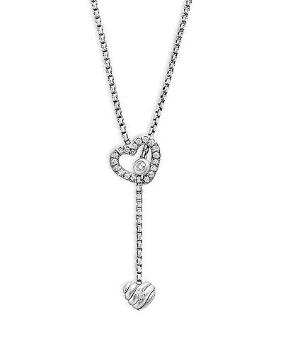 David Yurman Cable Collectibles Heart Y Necklace