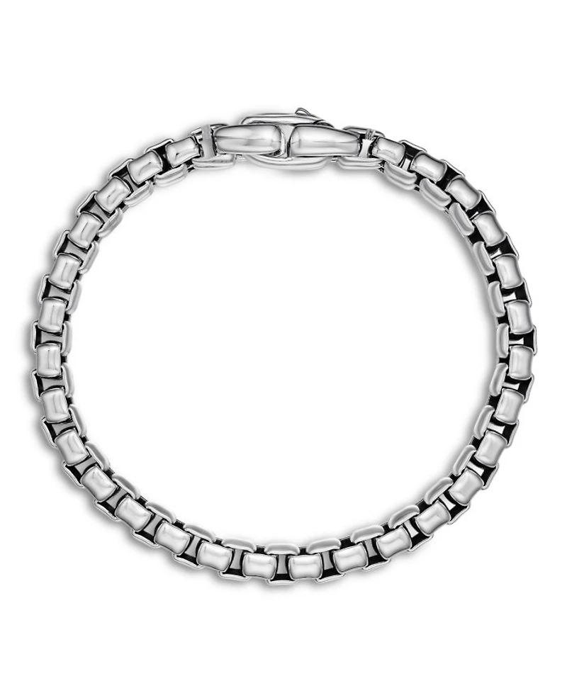 Men's Box Chain Bracelet Sterling Silver