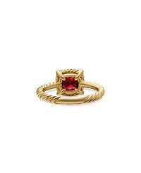Petite Châtelaine® Pavé Bezel Ring 18K Yellow Gold with Pink Tourmaline