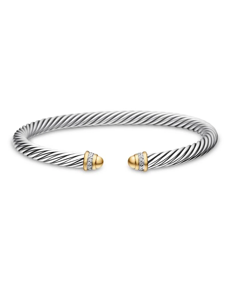 Cable Classics Bracelet with Gold Domes & Diamonds