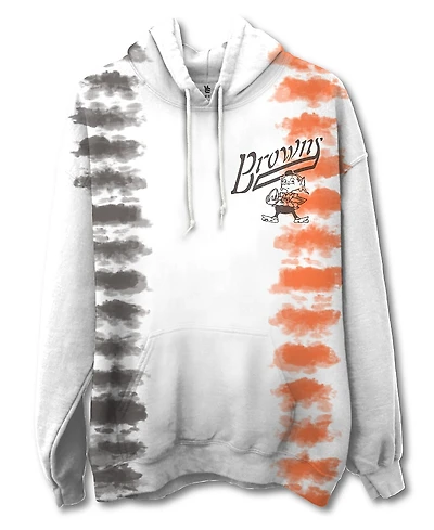 Junk Food Clothing Unisex Nfl Cleveland Browns Stitch Tie Dye Hoodie