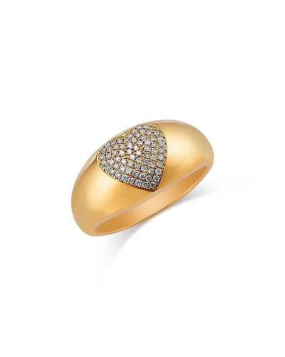 Bloomingdale's Fine Collection Diamond Heart Band Ring