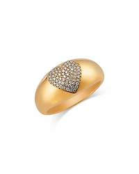 Bloomingdale's Fine Collection Diamond Heart Band Ring