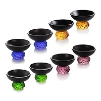 Porcelain Sake Cup with Crystal Base, The Two of Us, Sip of Preciousness, Set of 8