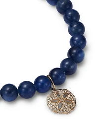Pavé Diamond Sand Dollar Charm Kyanite Luxuria Beaded Bracelet