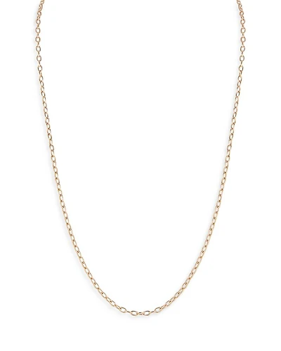 18K Rose Gold Saxon Chain Necklace, 24"