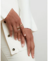 18K Rose Gold & Diamond Clive Fluted Band Ring, 0.68 tcw