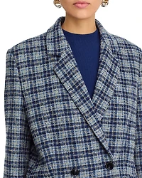 Check Double Breasted Blazer