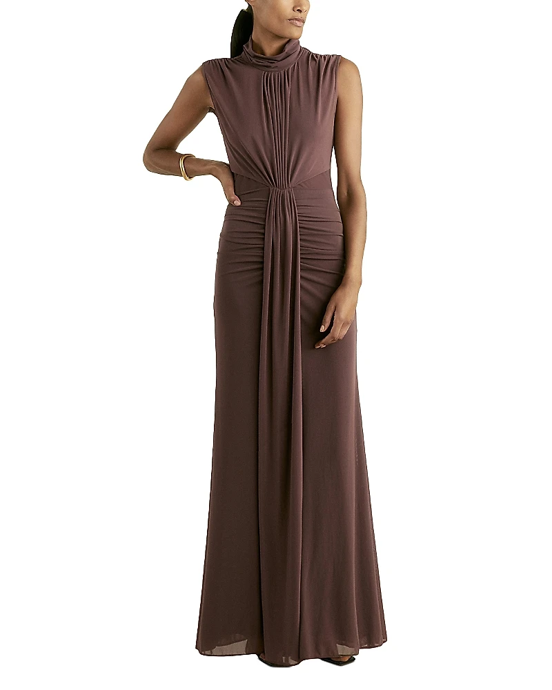 Reiss Daniella Ruched Maxi Dress