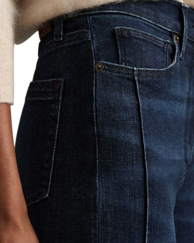 Heather Wide Leg Jeans Dark Blue
