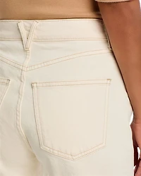 Dylan High Rise Straight Leg Ankle Jeans Ecru