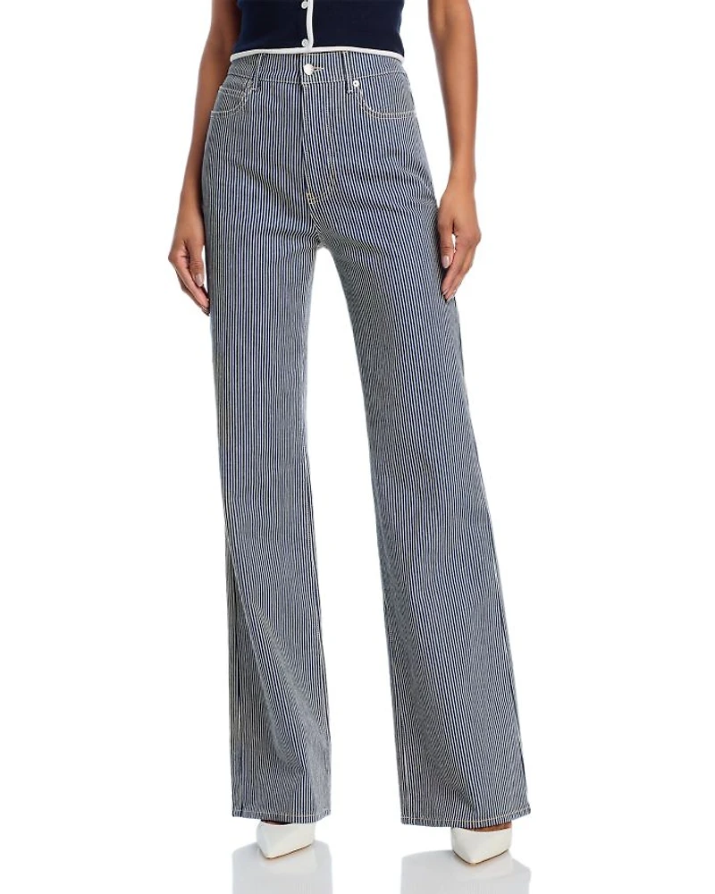 Crosbie High Rise Wide Leg Jeans Solstice Stripe
