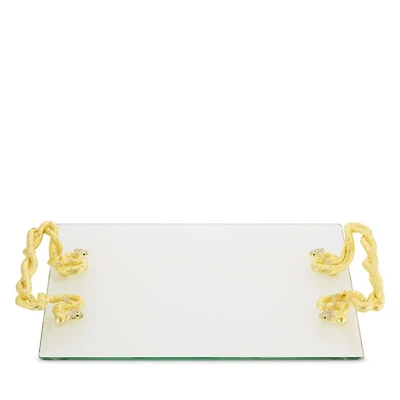 Gold Serpentina Glass Tray