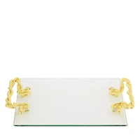 Gold Serpentina Glass Tray