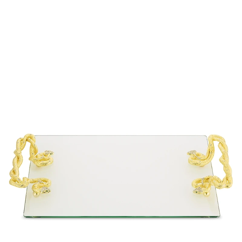 Olivia Riegel Gold Serpentina Glass Tray