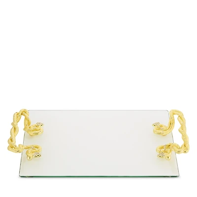 Olivia Riegel Gold Serpentina Glass Tray