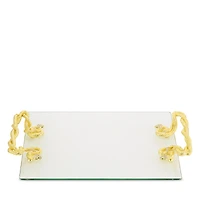 Olivia Riegel Gold Serpentina Glass Tray